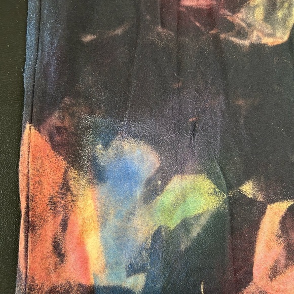 Men’s 2X Bleached‎ Dyed  T Shirt Abstract Colorful Grunge Skater Graffiti Artsy - Picture 4 of 15